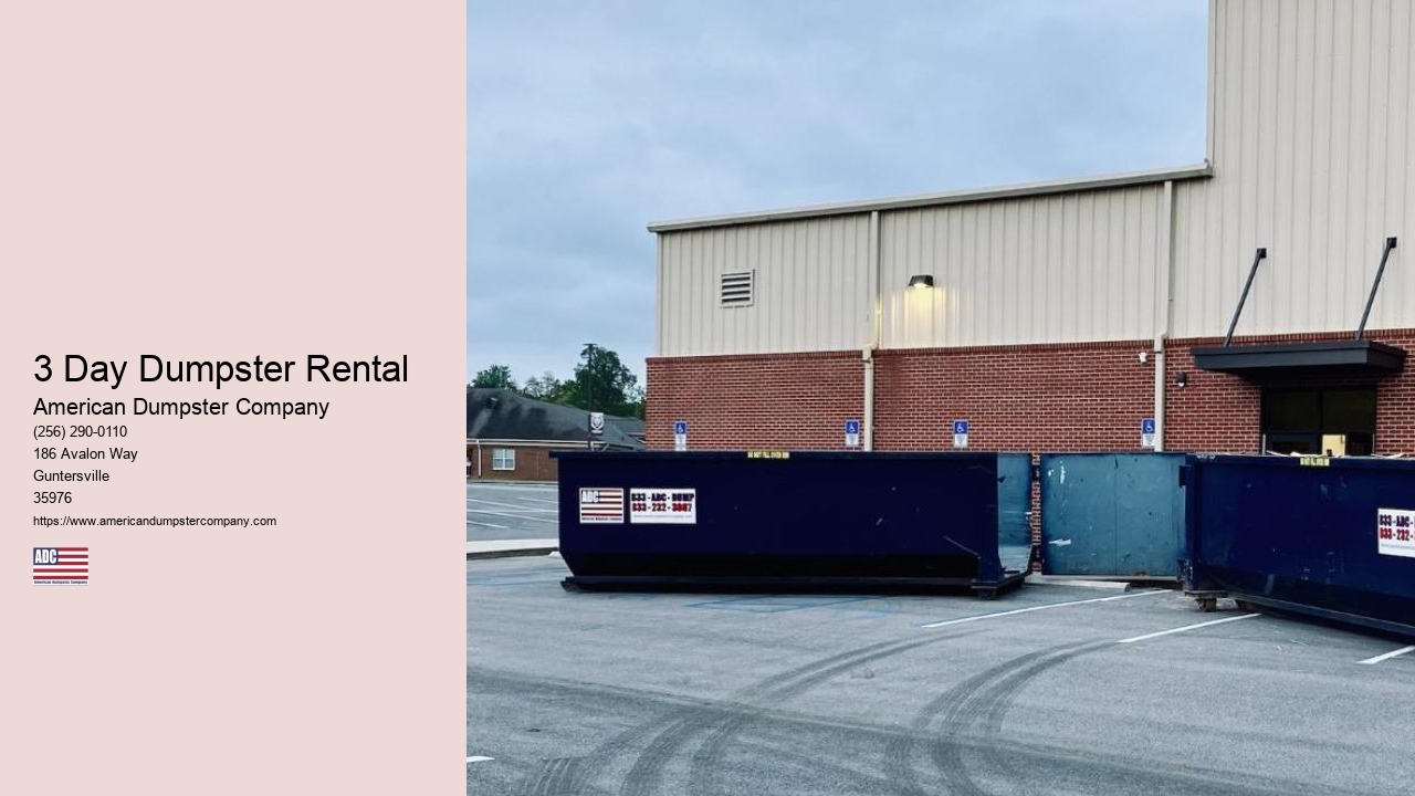 3 Day Dumpster Rental